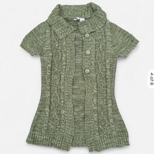 Daisy Vintage Fairycore Y2K Knit Short Sleeve Button Up